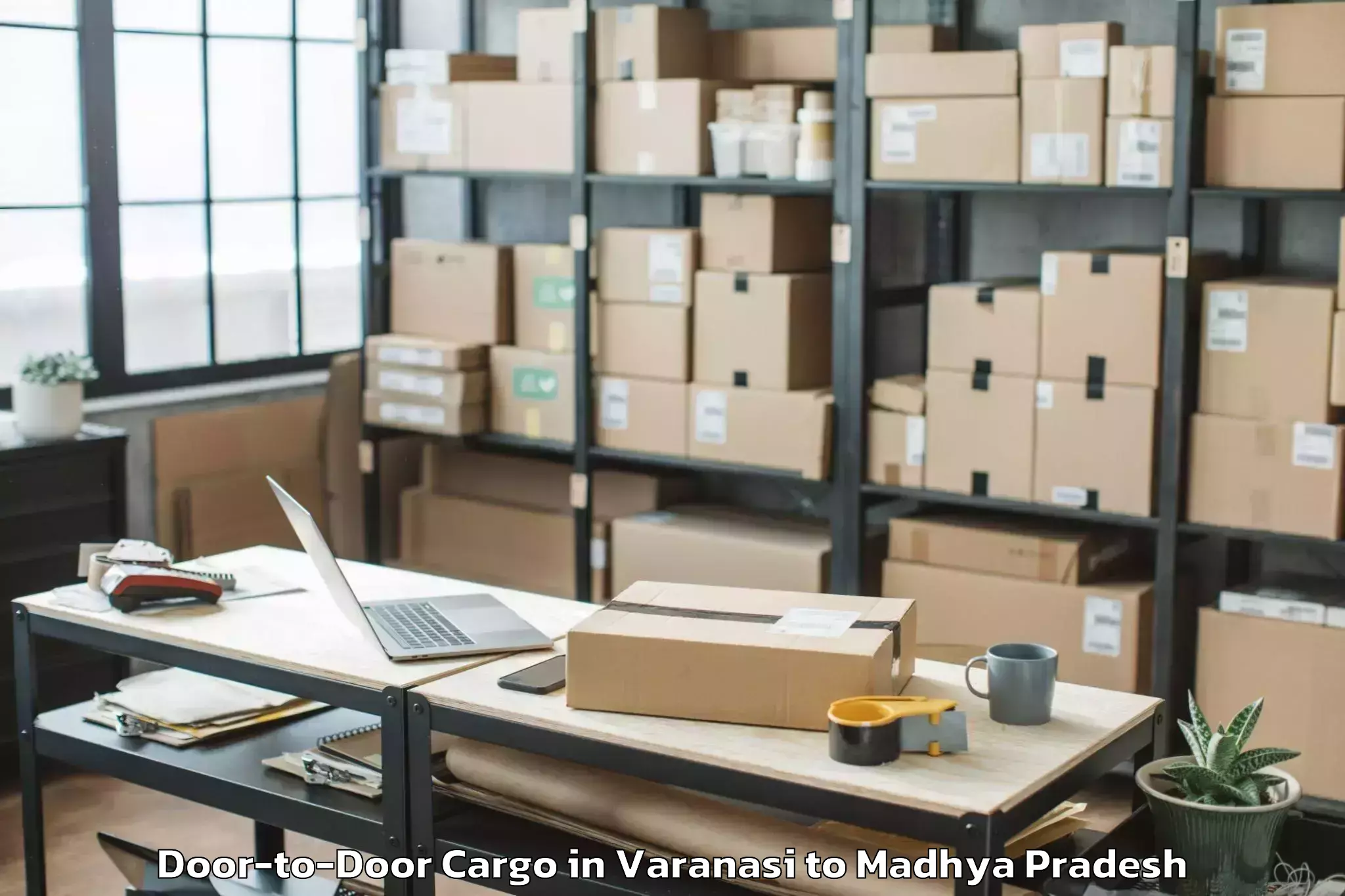 Easy Varanasi to Vit Bhopal University Bhopal Door To Door Cargo Booking